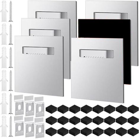 Lot de 6 cintres autocollants 8,0 x 8,0 cm, kit de suspension autocollante pour tableaux et miroirs-AquaForge (1/5)