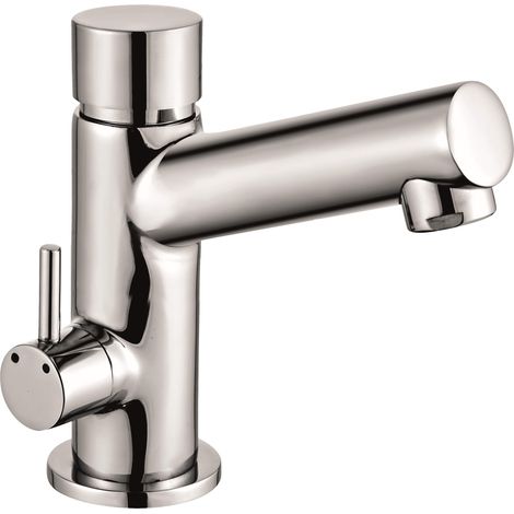 Miscelatore lavabo temporizzato con azionamento a pulsante Tecom TWS1334 Cromo (1/2)
