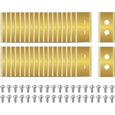 JSSEVN - Replacement blades, titanium replacement blade compatible with lawnmower series, with screws, lawnmower accessories (36 pieces, gold) (1/5)
