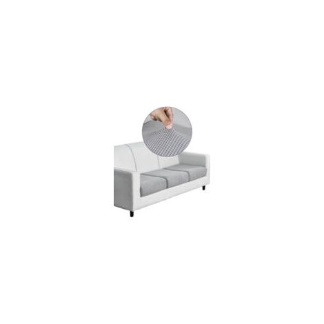 Housse de coussin d’assise pour canapé – Gris clair – Taille grande – Longueur 65–95 cm, largeur 65–90 cm (1/3)