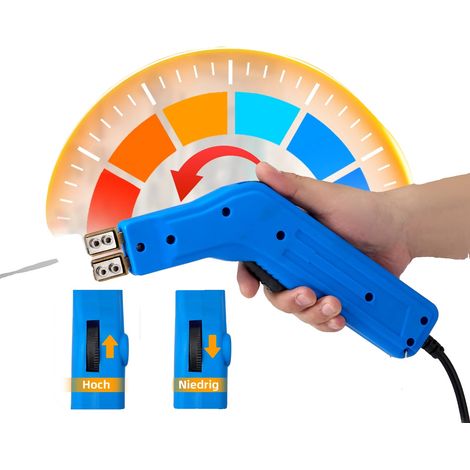 Taglierina per polistirolo, filo in nichelcromo, intervallo di temperatura da 0 a 500 °C, blu (1/2)