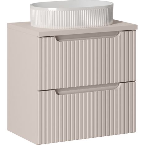 Waschtisch 60cm mit Keramikwaschbecken, Beige, NEWPORT-56-CASHMERE (1/5)