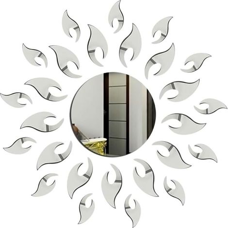 3D-Sonnenblumen-Spiegelaufkleber