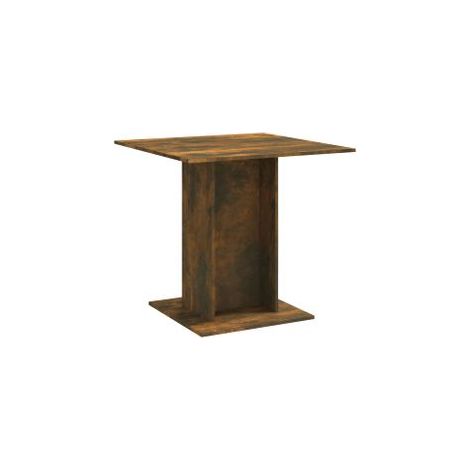 Table à dîner Chêne fumé 80x80x75 Bois d'ingénierie (1/5)