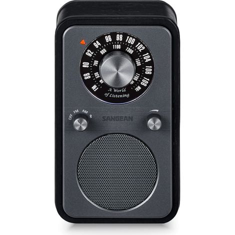 SANGEAN WR-9 ROBLE DE MEDIANOCHE / RADIO ANALÓGICA DE MADERA CON AM / FM / BLUETOOTH