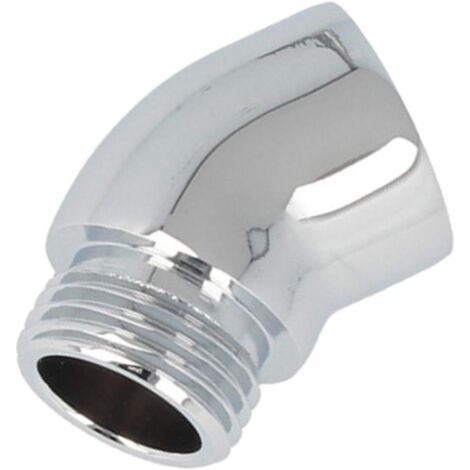 Adaptateur coudé de douche G1/2, rallonge de bras de douche, finition chromée, argenté, raccord de tuyauterie en cuivre antirouille, 130 degrés, raccord durable, pour salle de bain