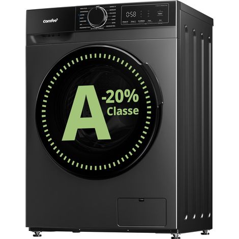 COMFEE Lave-linge - 12 kg - moteur BLDC - classe A-20% - vapeur - 1400 tr/min - 15 programmes - lavage rapide 15 min (1/5)