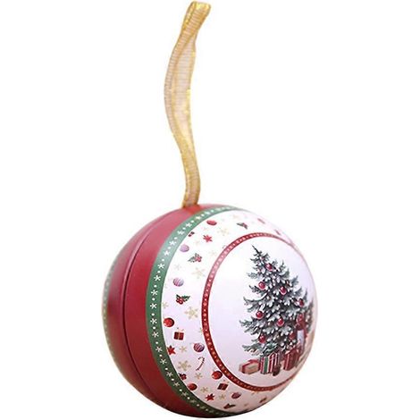 4er-Set Weihnachtsmünzbeutel, leere Metalldosen, leere Bonbondosen, Weihnachtsbaumschmuck-4pcs (1/3)