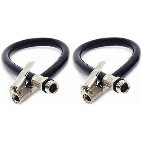 Reifenfutter-Inflator-Pumpenschlauch, Fahrzeug-Reifen-Inflator-Schlauch, hochwertiger Reifen-Inflator-Schlauch, schwarzer Gummi-Füllreifen-Luftschlauch, 2 Stück – Pl –