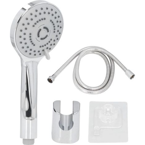 Soffione doccia portatile senza foratura con supporto a parete per tubo flessibile (1/5)