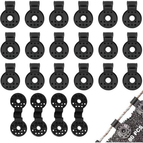 80 Black Plastic Clips for Shade Cloth, Greenhouse Shade Net Clips