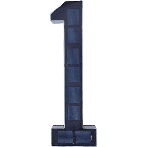 Plaque d'adresse LED solaire pour numéro de maison entrée de jardin ou garage - 1 (1/4)