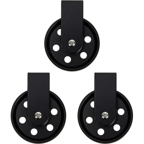 Stück Beleuchtung Zubehör Schwarz Kronleuchter Retro Dekor Heavy Duty Pulley Deckenmontage Pulley System Vintage Rad Pulley Lampe Schwarz Retro Pulley Vintage Schwarz