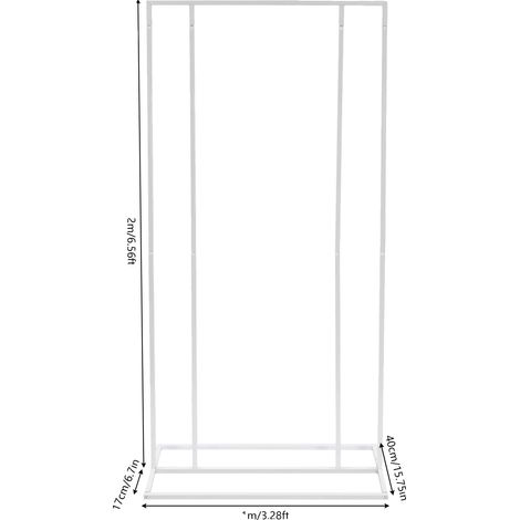 Soporte de lona, construcción robusta de metal, fácil montaje, BLANCO, M-a (1/2)