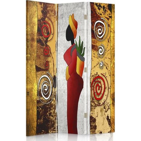 Paravento bilaterale 360, Donna colorata - 110x170 (1/5)