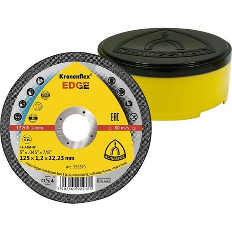 Disco da taglio EDGE Special 125x1,2mm dritto in valigetta di plastica KLINGSPOR (confezione da 25)