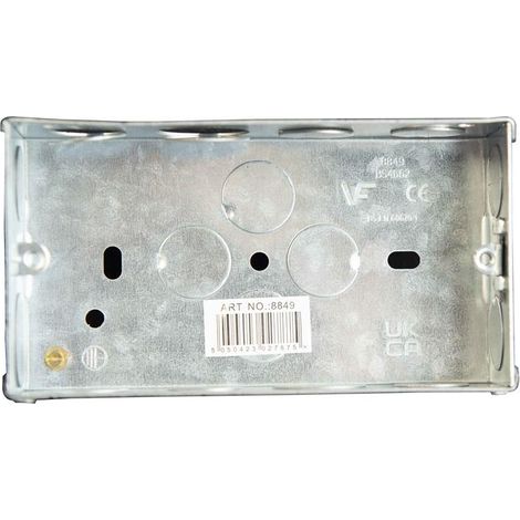Dencon 8849NB Metal Back Box 2-Gang 35mm DCN8849NB (1/2)