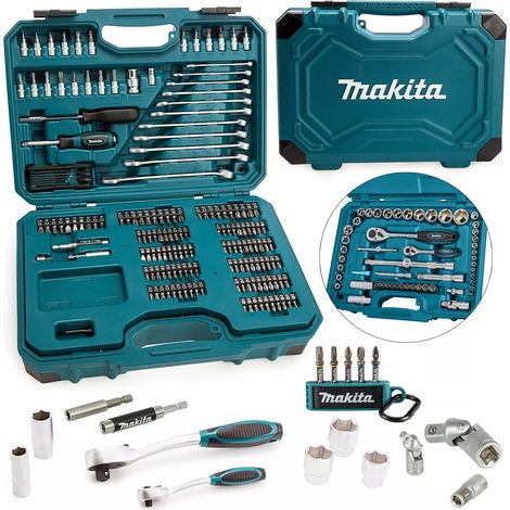 Makita 227 Piece General Maintenance Kit Spanner Screwdriver Socket Set Mechanic (1/10)