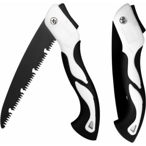 Scie à élaguer, scie à main, scie pliante d'extérieur Longueur de la lame de scie 18 cm Lame en acier pour réparer les jardins de terrasse, le camping de voyage, scie pliable de 39 cm (jaune)