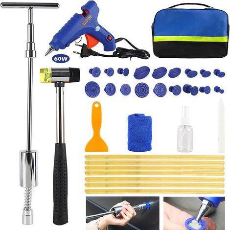 Kit de réparation de bosses pour voitures et motos, extracteur de bosses, ventouse pour carrosserie afin d'éliminer les impacts de grêle (1/5)
