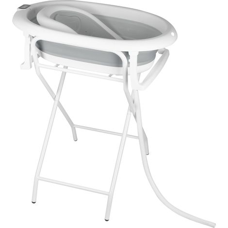 Baignoire pliable avec support antidérapant, tapis de bain et insert de baignoire pour nouveau-nés et tout-petits (1/5)