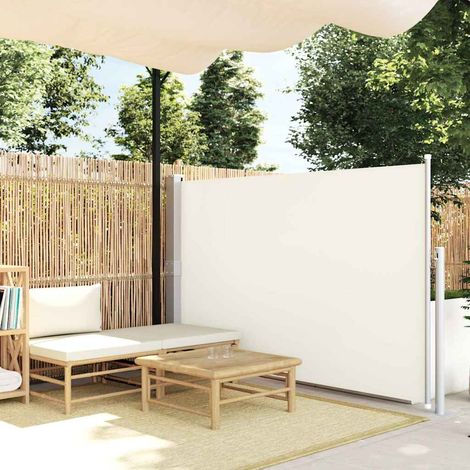 vidaXL Tenda Laterale Retrattile per Patio 140x514 cm Crema
