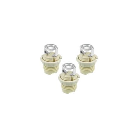 Juego de 6 portalámparas G9 con casquillo cerámico roscado para lámparas halógenas G9 con anillo G9 para lámparas halógenas, LED y CFL.