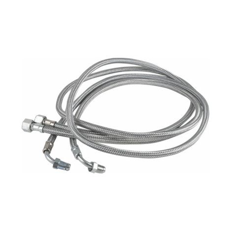 Diff – Flexible fioul 1.60m (lot de 2) – Raccord tournant femelle – Écrou mâle 3/8" x 1/4" à bague coudé 90° (1/2)