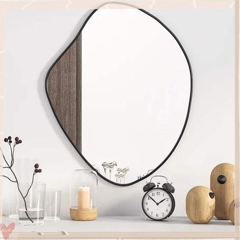 348253 Miroir mural Noir 60x50 cm (1/5)