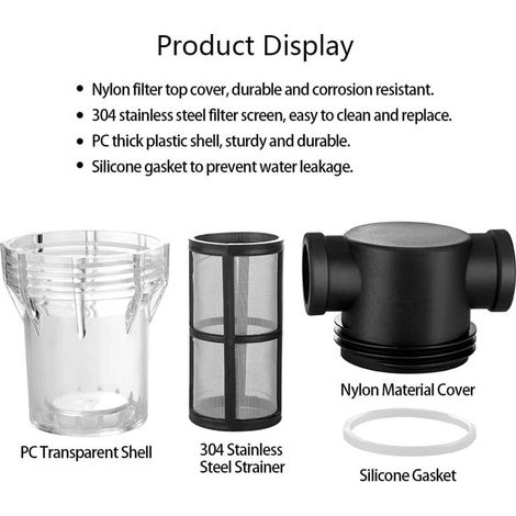 Aiperq – Filtro sedimenti a 80 mesh – Filtrazione da 3/4 di pollice per pompe dell'acqua – Protezione per sistemi di irrigazione e pompaggio (1/3)
