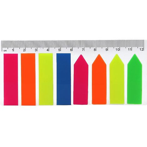 Kreative, pfeilförmige Seitenmarker, farbenfrohe Registerkarten, fluoreszierende Haftnotizen, beschreibbare Etiketten, 20 Stück (1/5)