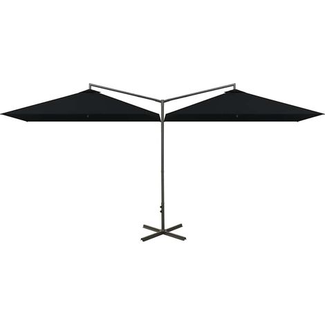 Maison Exclusive - Doppel-Sonnenschirm mit Stahl-Mast 600x300 cm (1/5)