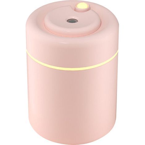 Humidificador USB de 180 ml, difusor de aromas con luz nocturna LED, apto para el hogar, la oficina y el coche, color rosa. (1/5)