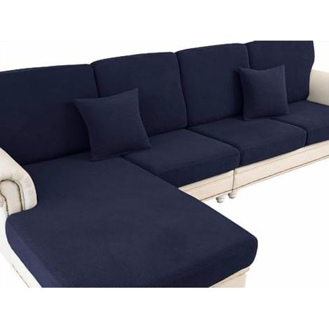 Elastischer Sofakissenbezug für Sitzflächen oder Rückenlehnen – Marineblau, kompatibel mit den meisten Sofas und Sesseln.
