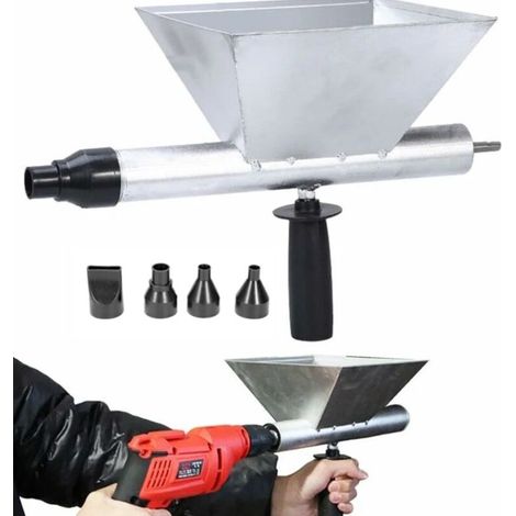 Cement Grout Gun Mortar Sprayer Pump Lime Cement Grouting Gun, with 4 Nozzles, for Mortar Joint, Stone Wall, Brick Wall, Floors - RWOther Specialty Tools