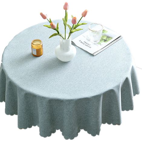 Nappes en microfibre imperméables, nappes rondes pour l'extérieur et l'intérieur (1/5)