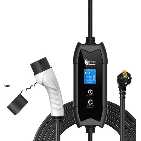 Caricabatterie per veicoli elettrici, design portatile, monitoraggio in tempo reale, tipo 2 3,5 kW 16 A (1/2)