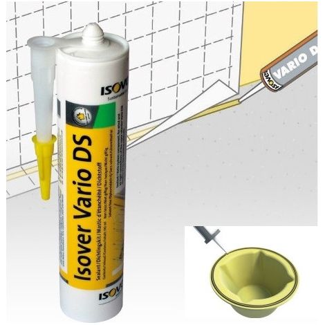 Isover – Mastic de fixation 310ml – Pour maçonnerie, béton, plâtre, bois – Étanchéité périphérique sans primaire – Tube de 1 unité (1/3)