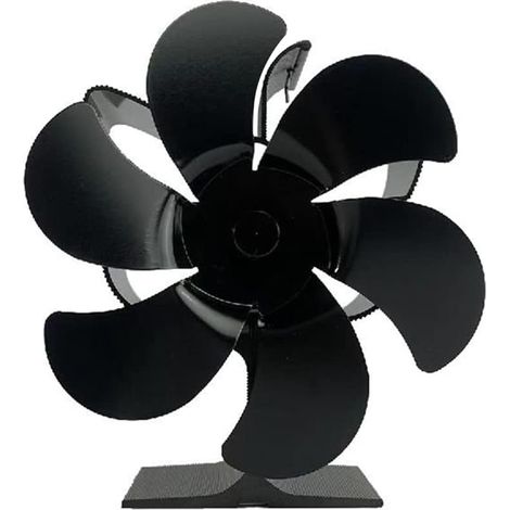 Ventilatori da camino portatili neri, ventilatori da stufa silenziosi alimentati a calore per risparmiare sui costi domestici, strumenti di distribuzione efficiente del calore (1/5)
