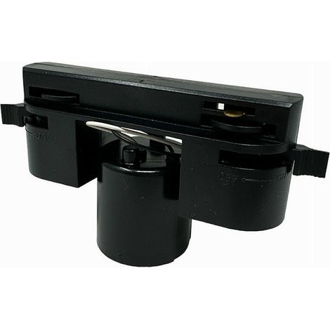 Trade Shop - EINPHASIGE SCHIENENLAMPENFASSUNG E27 GLÜHBIRNENANSCHLUSS SCHIENEN-E27-ADAPTER - Schwarz (1/5)