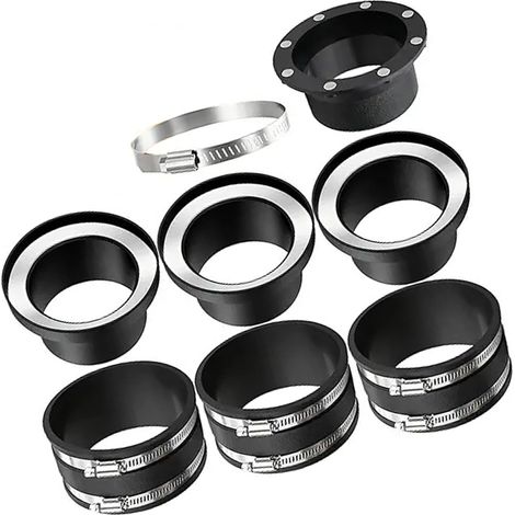 Lot de 8 fixations de tuyau avec aimants puissants pour installation d'atelier de 10,2 cm, adaptateur multi-outils facile à assembler (1/4)