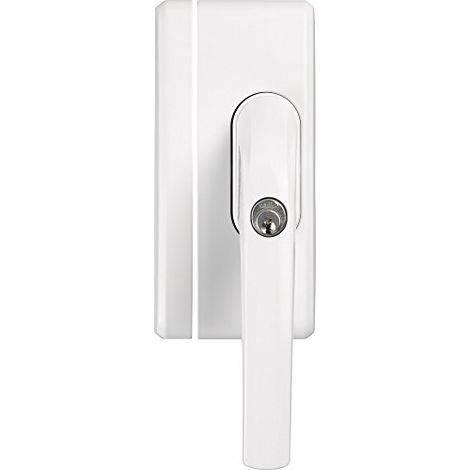 ABUS Verrou Supplementaire de Fenetre FO400N AL0145 - Serrure de Fenetre a Cylindre Poussoir, a Verrouillage Identique - Niveau de Securite 10 - 37158 - Blanc (1/5)