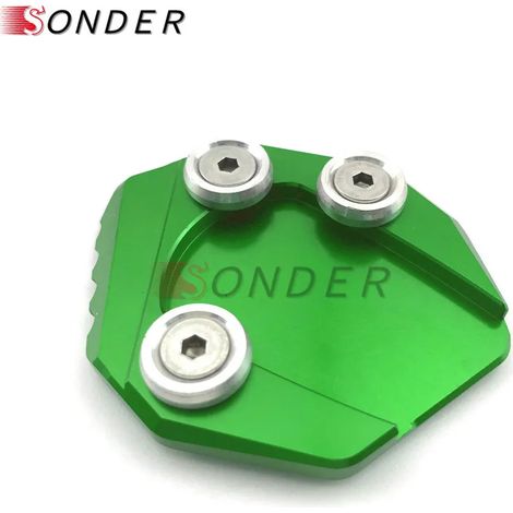 (Vert) Compatible avec SUZUKI GSX-R125 GSX-S125 GSXR GSXS 125 150 : béquille latérale CNC, extension de béquille, plaque de support, puissance maximale. (1/4)