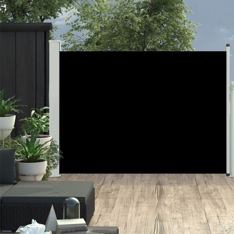 Auvent latéral rétractable de patio,Auvent facile à assembler Anti-UV 100x500 cm Noir -FR45113 (1/5)