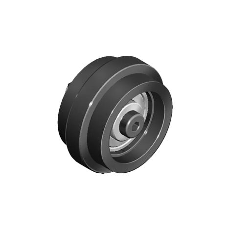Galet Ø58 rainure 10, + 1ecrou M8 et 1vis M8x40 93026