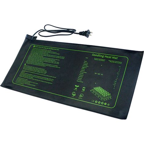 Tapis chauffant pour semis, 25 x 53 cm, idéal pour la germination des plantes d'intérieur, le jardinage et la culture hydroponique.