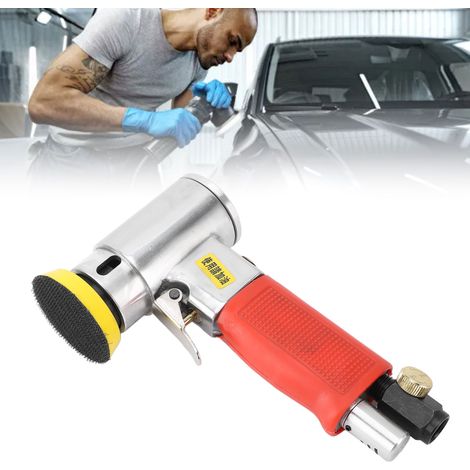 Mini lijadora neumática, lijadora orbital aleatoria de 2/3 pulgadas, aire comprimido de alta velocidad, para pulir automóviles, madera, metal, ABS y acero. (1/5)