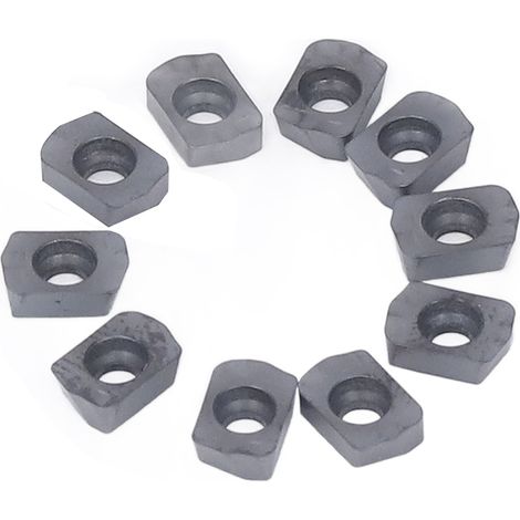 10 plaquettes de tournage en carbure revêtues pour tour CNC DIY, outils de coupe du bois et du métal (1/5)