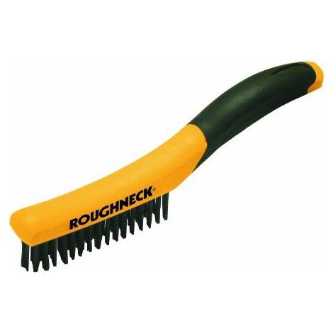 Roughneck 52044 Brosse métallique avec poignée soft grip 250 mm Import Grande Bretagne
