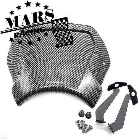 Pare-brise moto style café racer, déflecteur de pare-brise, visière pour Honda CB650R Neosports Cafe CB650R 2019-2021 - Motif fibre de carbone (1/5)